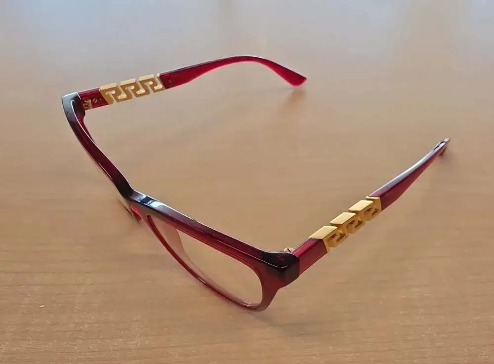 Versace VE3318 388 Transparent Red Eyeglasses